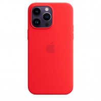 Чехол LUX Silicone Case для iPhone 14 Pro Red with MagSafe
